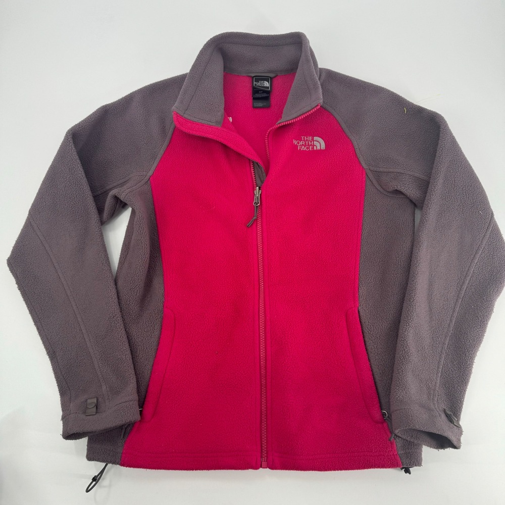 The North Face‎ Women's Fleece Jacket Pink Gray Full Zip Size S